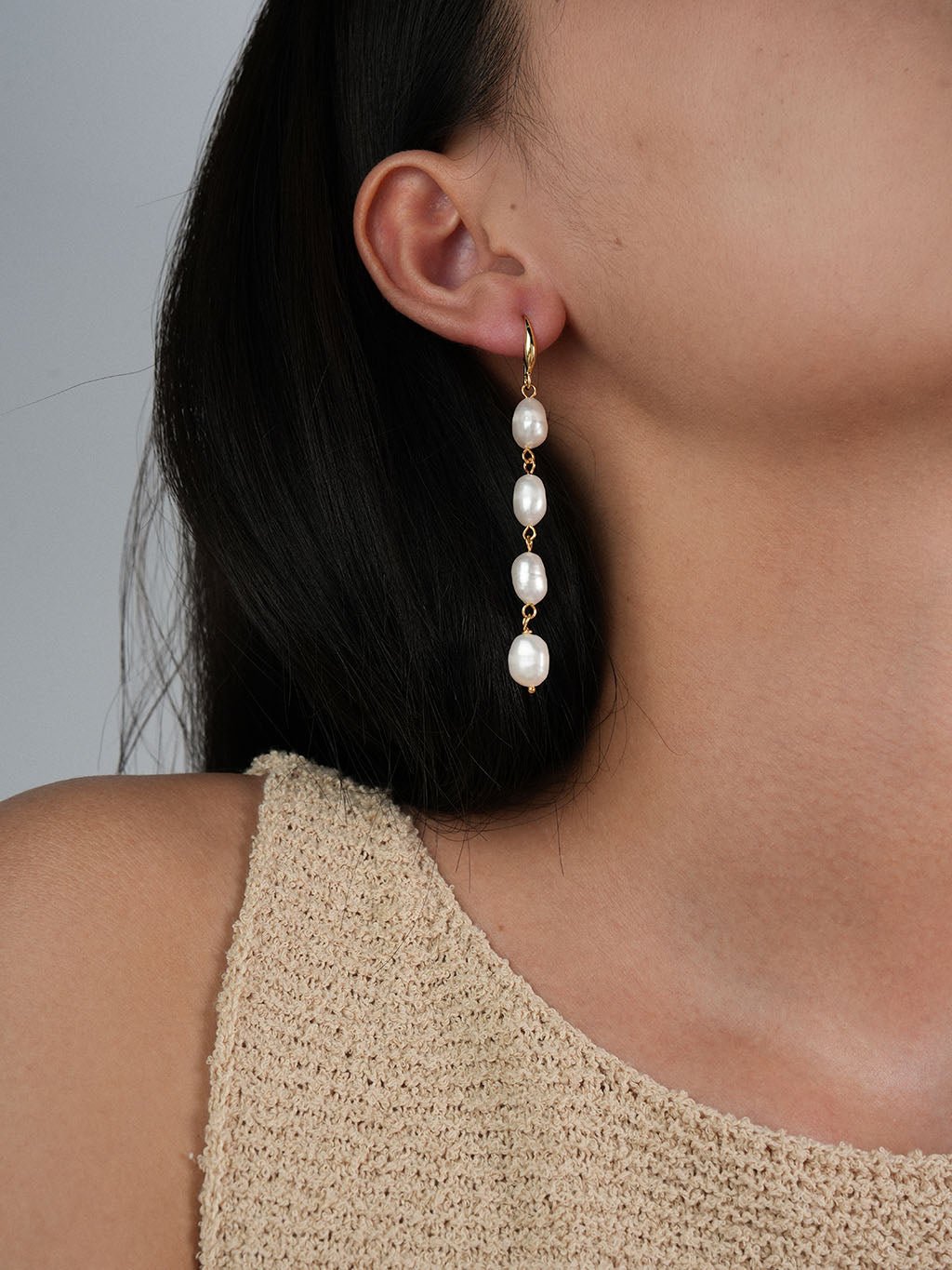 Pearl Cascade Ohrringe Gold - Dorose | Wasserresistent, kein Verfärben