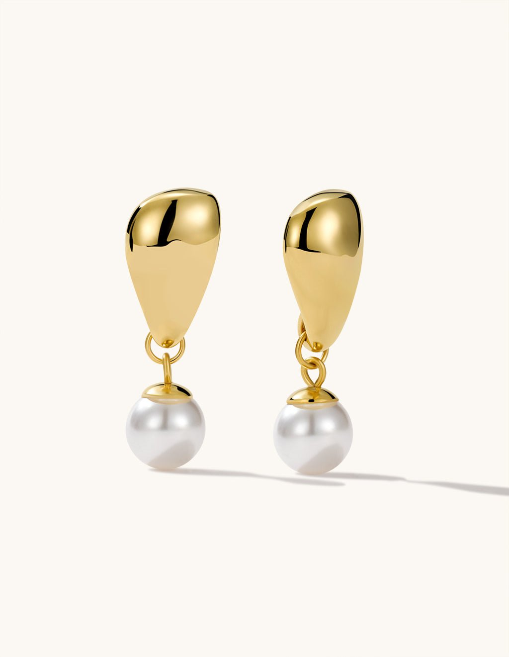 Pearl Drop Ohrringe Gold - Dorose | Wasserfester Schmuck, 18K vergoldet