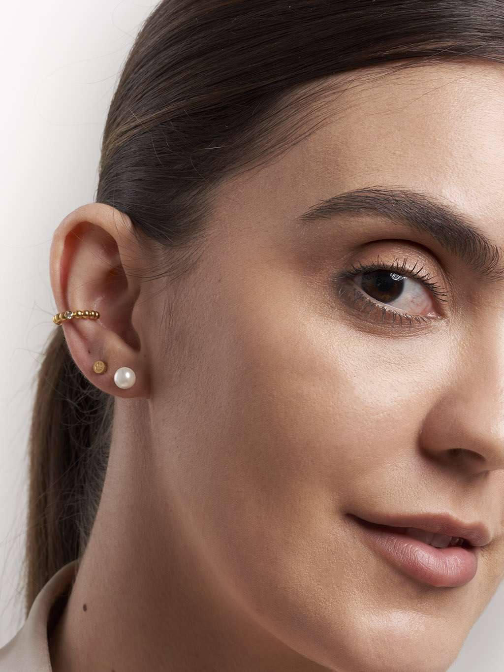 Pearl Ohrringe Gold 6mm (New) - Dorose | Wasserfester Schmuck, 18K vergoldet