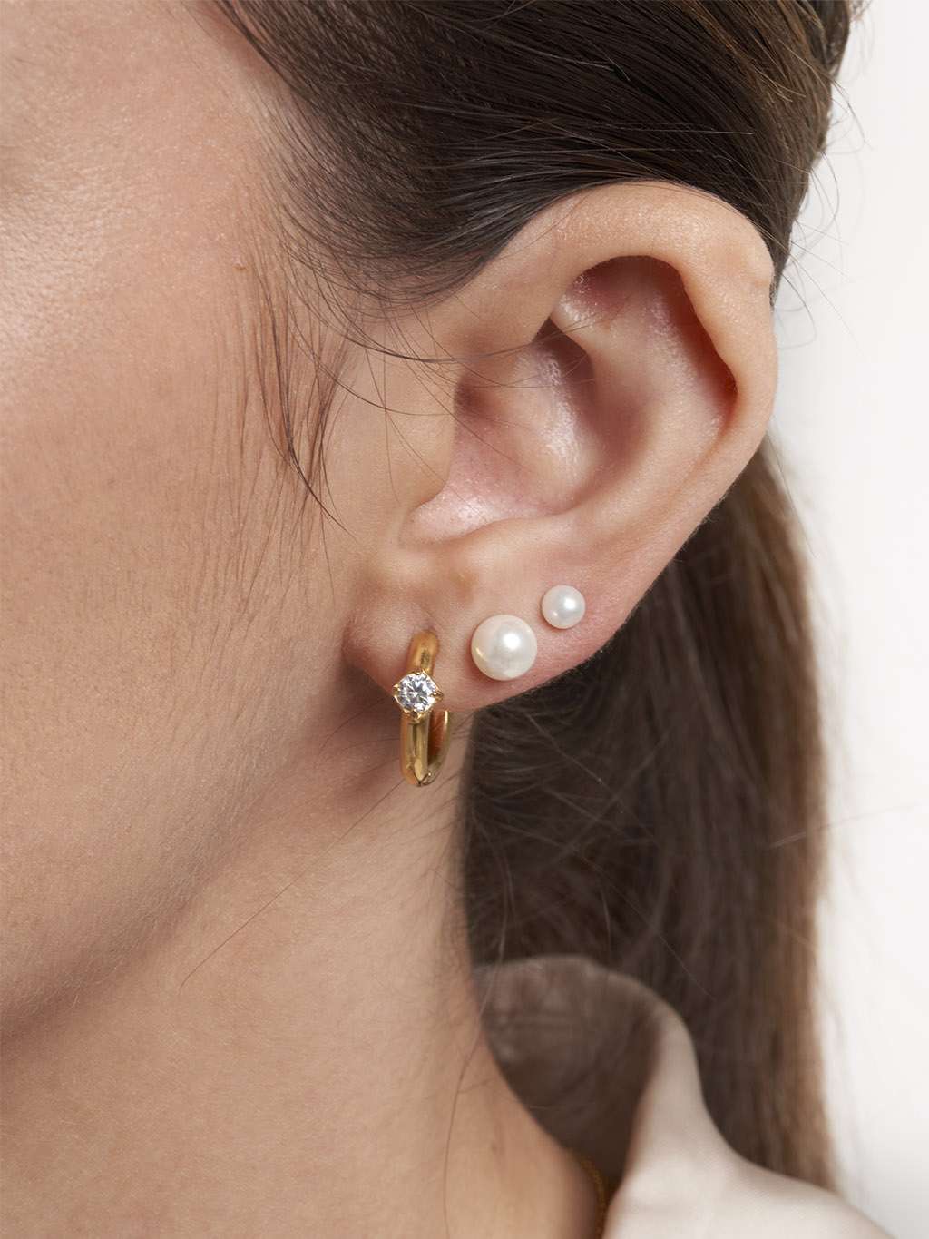 Pearl Ohrringe Gold 6mm (New) - Dorose | Wasserfester Schmuck, 18K vergoldet