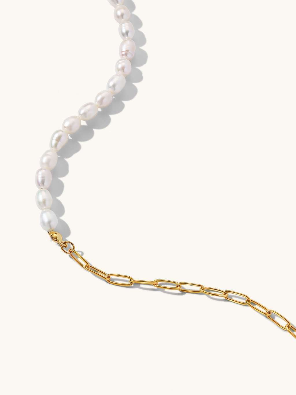 Perlen Glieder Kette & Classic Armband Schmuck Set - Dorose | Wasserfester Schmuck, 18K vergoldet