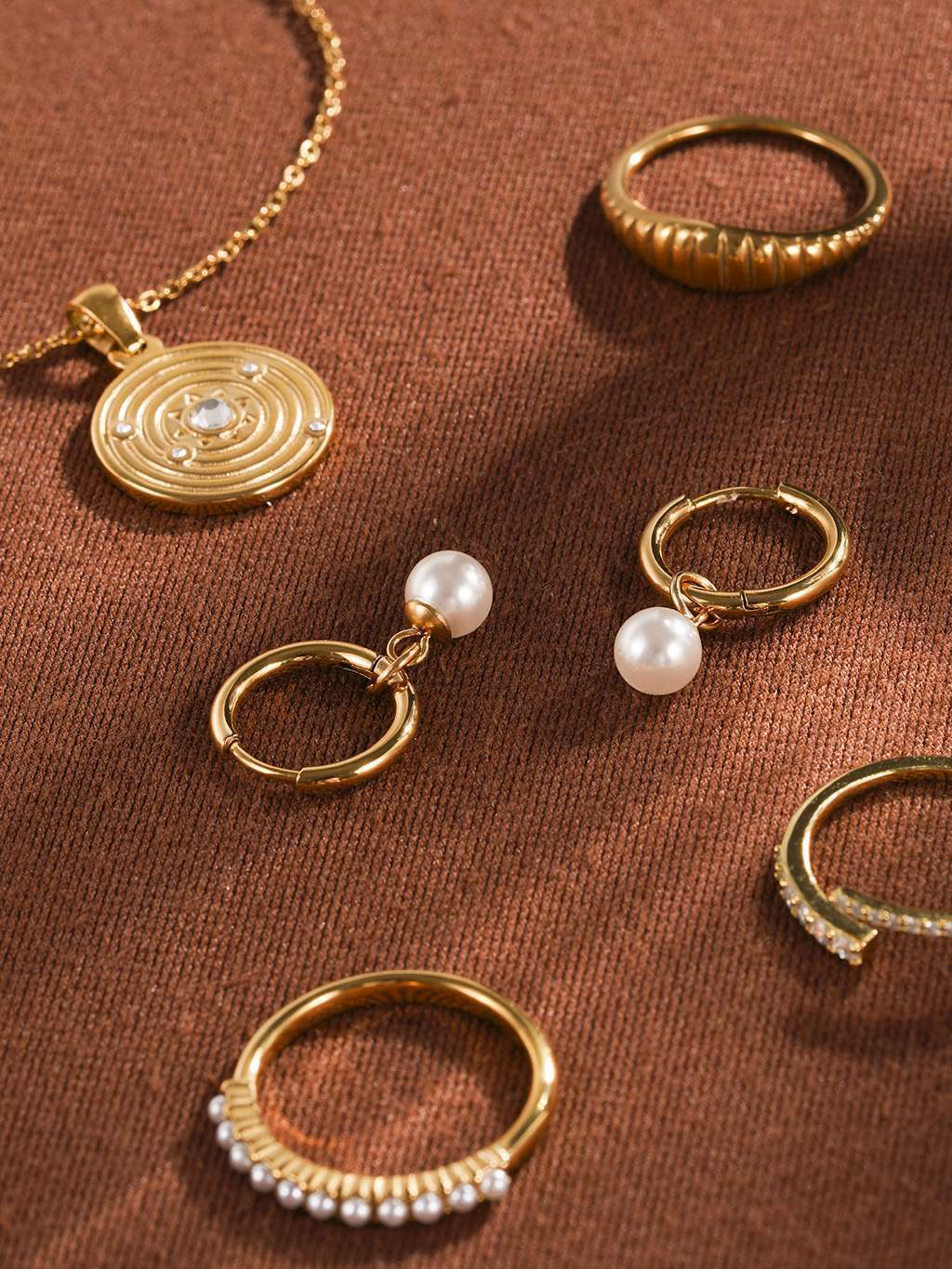 Perlenohrringe Gold & Silber - Dorose | Wasserfester Schmuck, 18K vergoldet