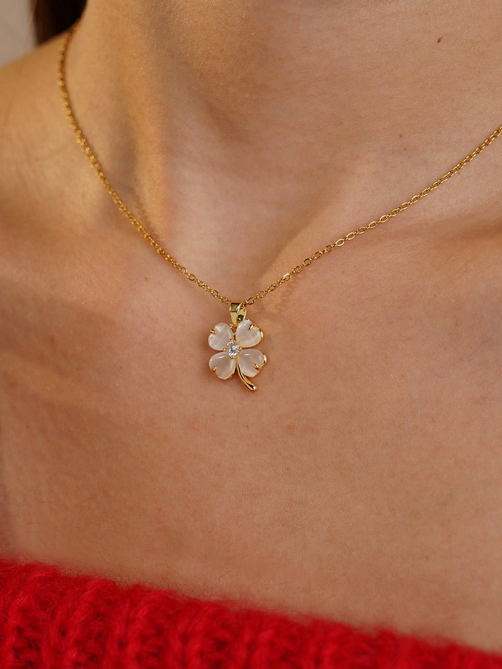Petite Four Leaf Clover Kette Gold - Dorose | Wasserresistent, kein Verfärben