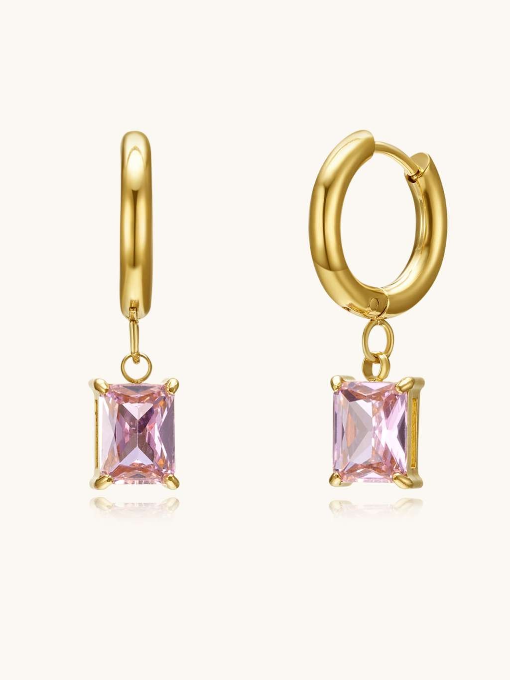 Pink Shine Bright Ohrringe Gold - Dorose | Wasserfester Schmuck, 18K vergoldet