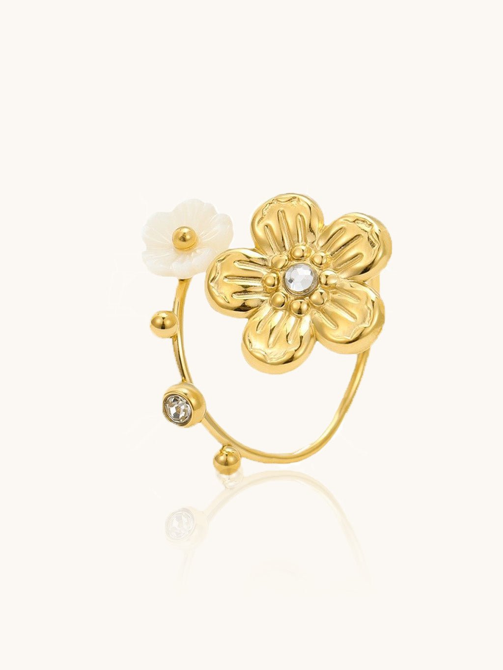 Precious Flower Ring Gold - Dorose | Wasserresistent, kein Verfärben