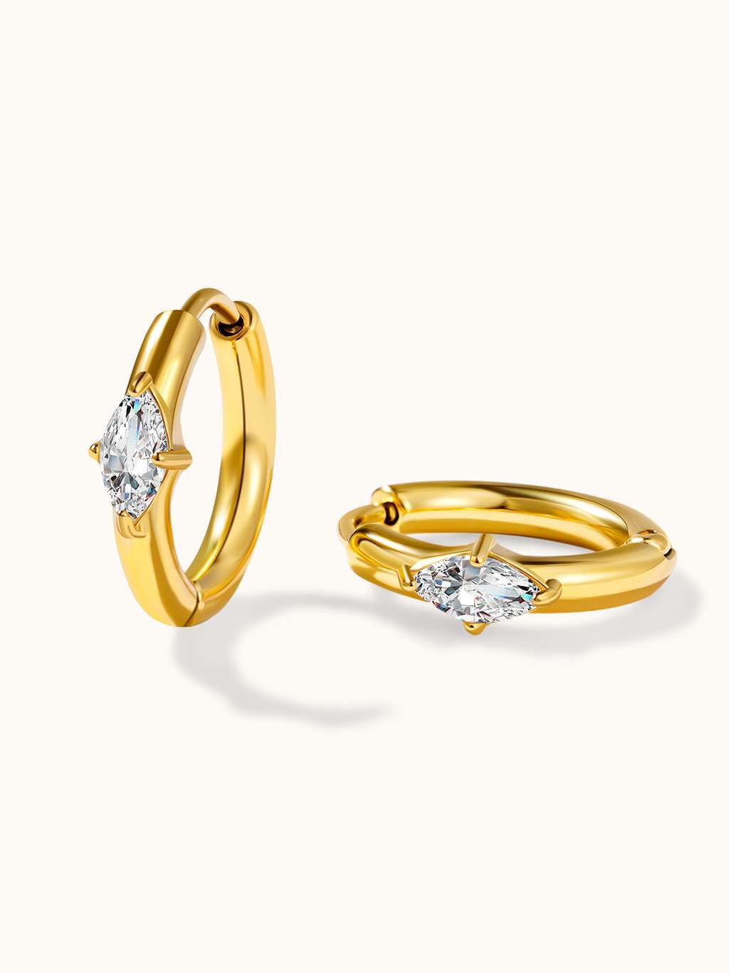 Pricious Fine Ohrringe Gold - Dorose | Wasserfester Schmuck, 18K vergoldet