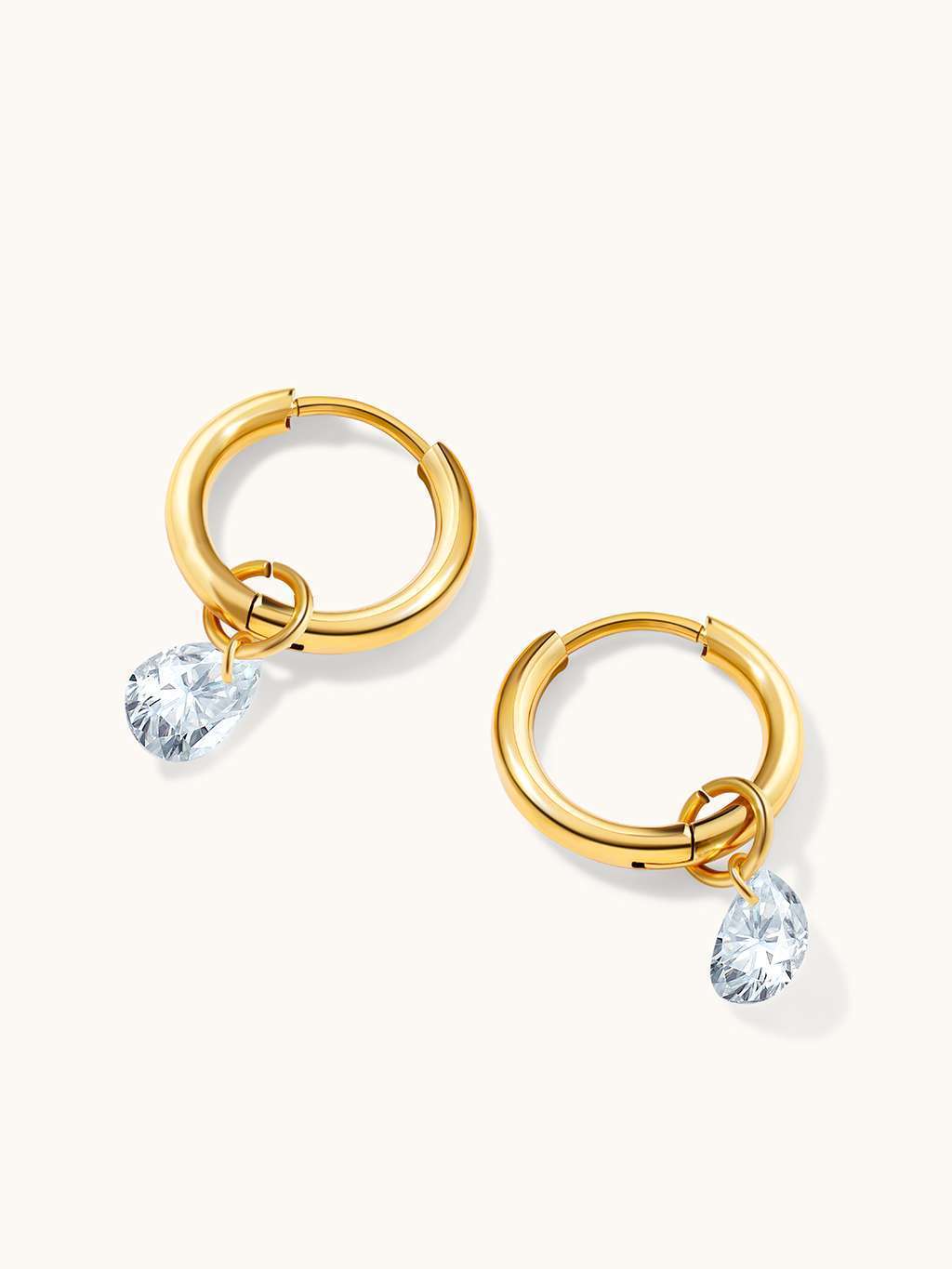Pure Tear Ohrringe Gold - Dorose | Wasserfester Schmuck, 18K vergoldet