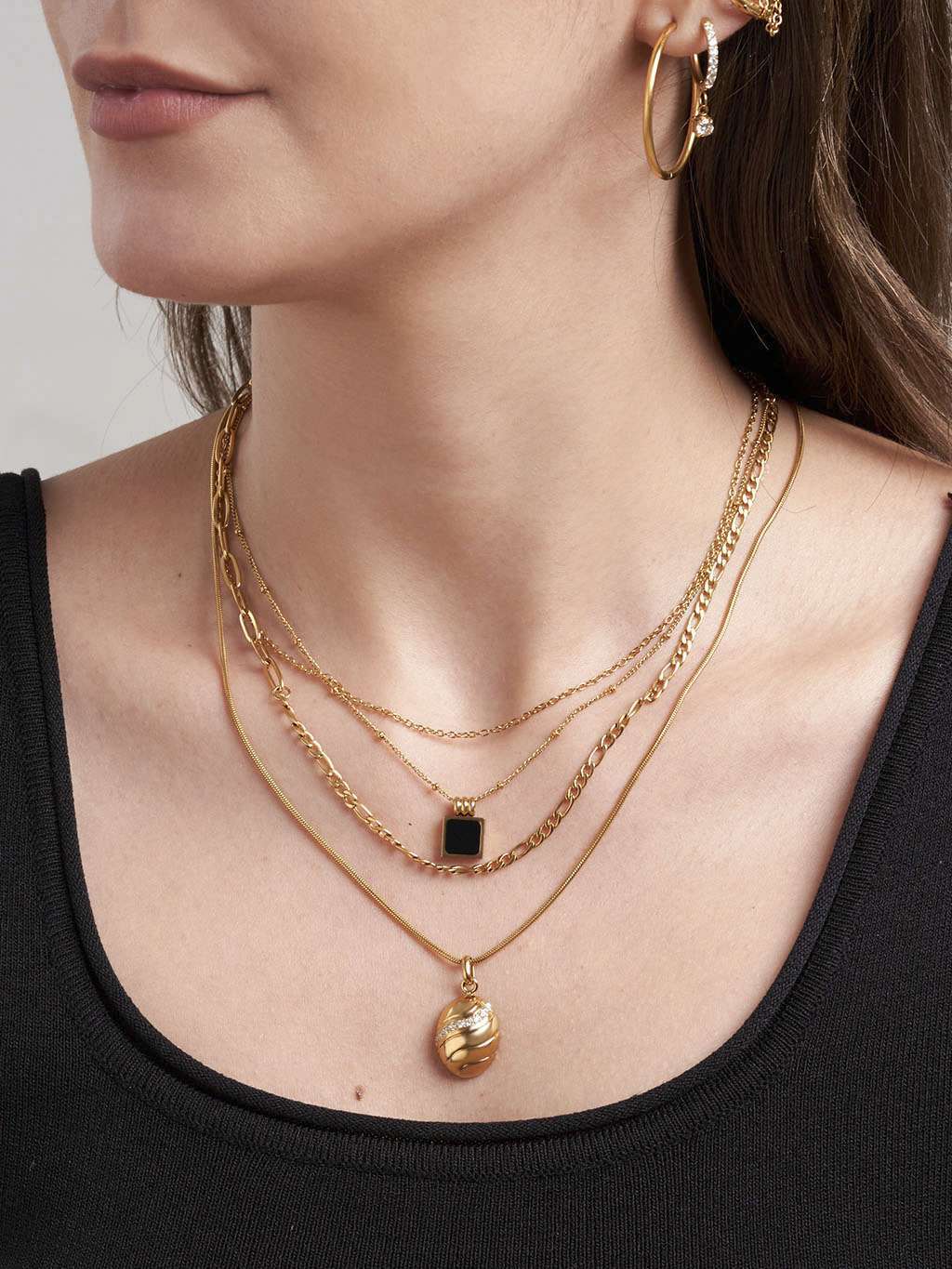 Rectangle Locket Halskette Gold - Dorose | Wasserfester Schmuck, 18K vergoldet
