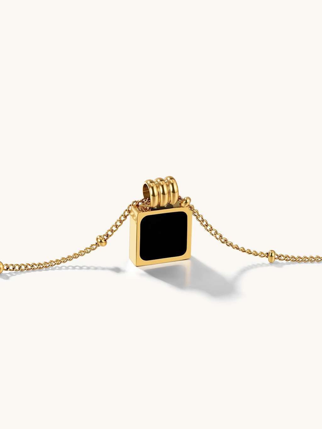 Rectangle Locket Halskette Gold - Dorose | Wasserfester Schmuck, 18K vergoldet