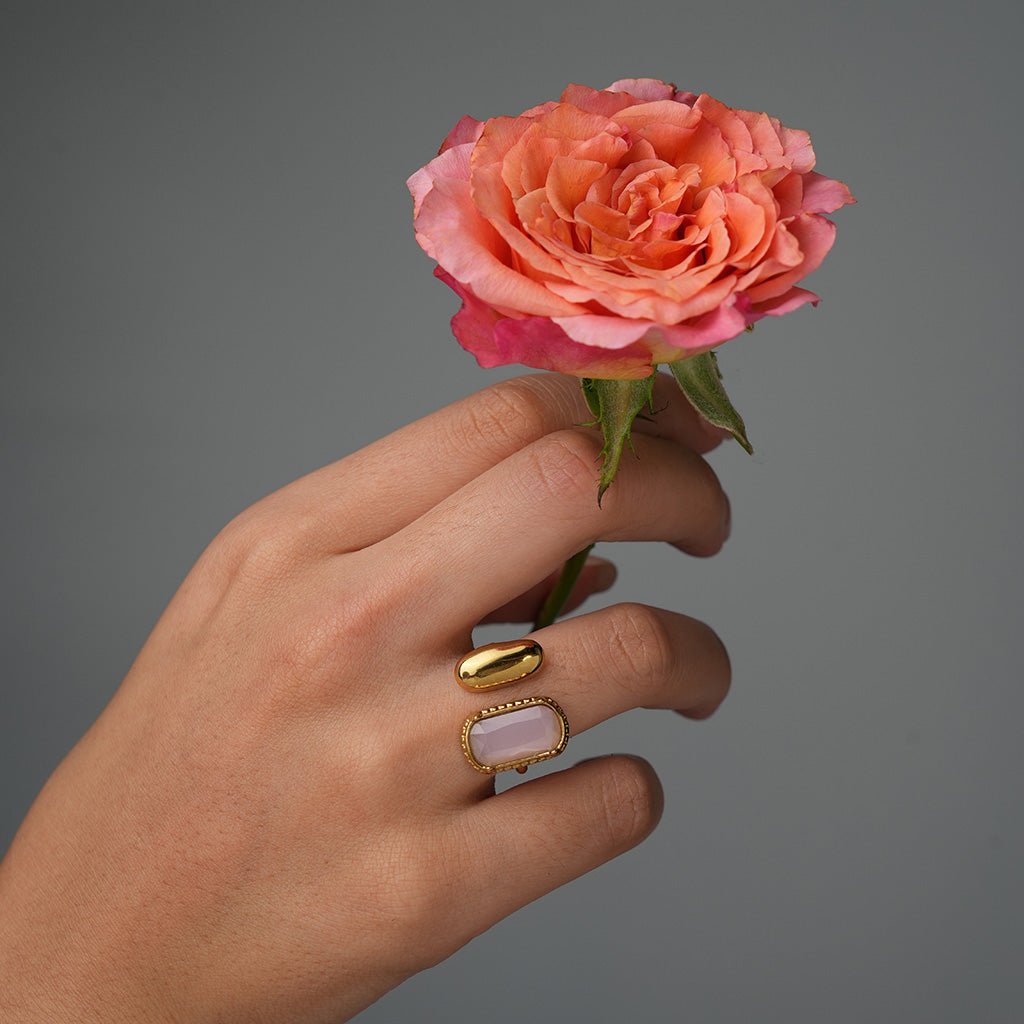 Rosé Elegance Ring Gold - Dorose | Wasserresistent, kein Verfärben