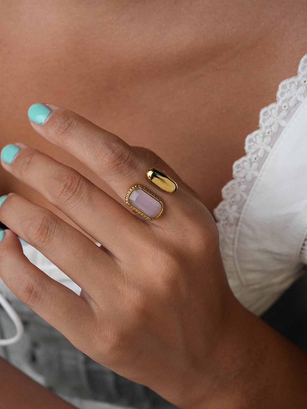 Rosé Elegance Ring Gold - Dorose | Wasserresistent, kein Verfärben
