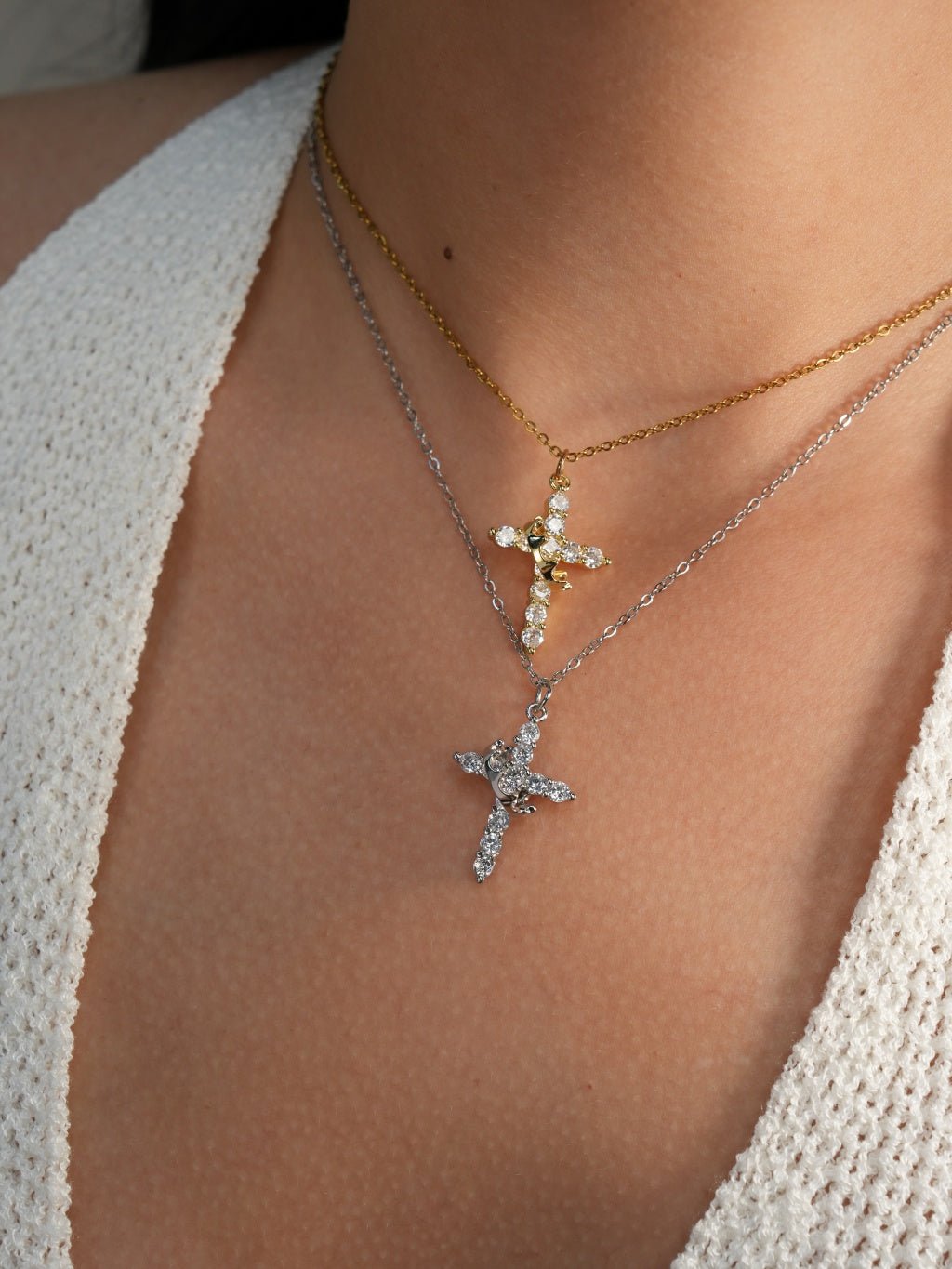 Rotating Cross Kette Gold Silber - Dorose | Wasserresistent, kein Verfärben