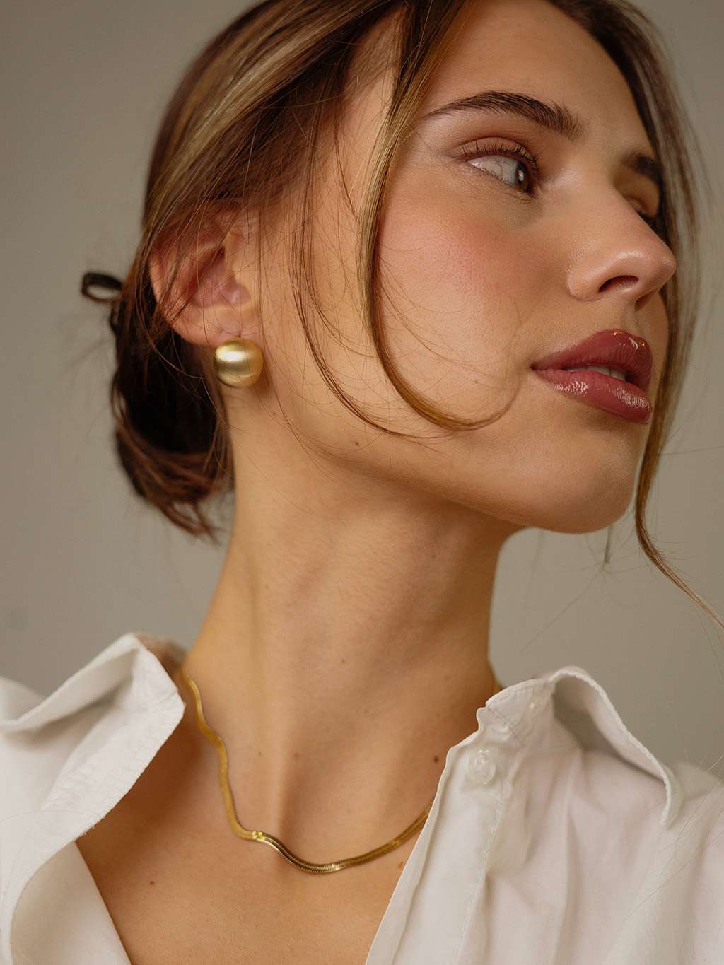 Round Ohrringe Silber - Dorose | Wasserfester Schmuck, 18K vergoldet