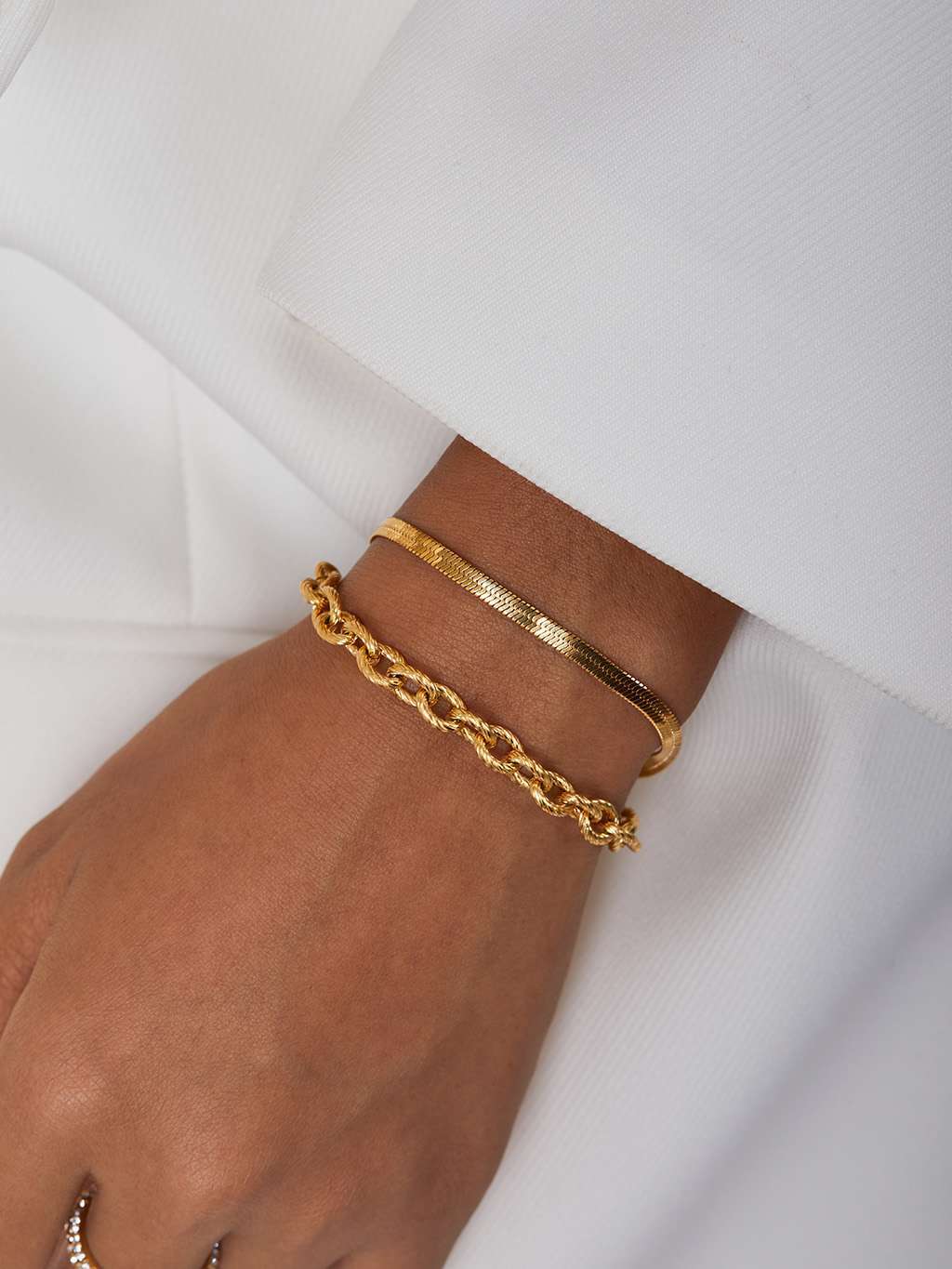 Schlangen Armband Gold & Silber - Dorose | Wasserfester Schmuck, 18K vergoldet