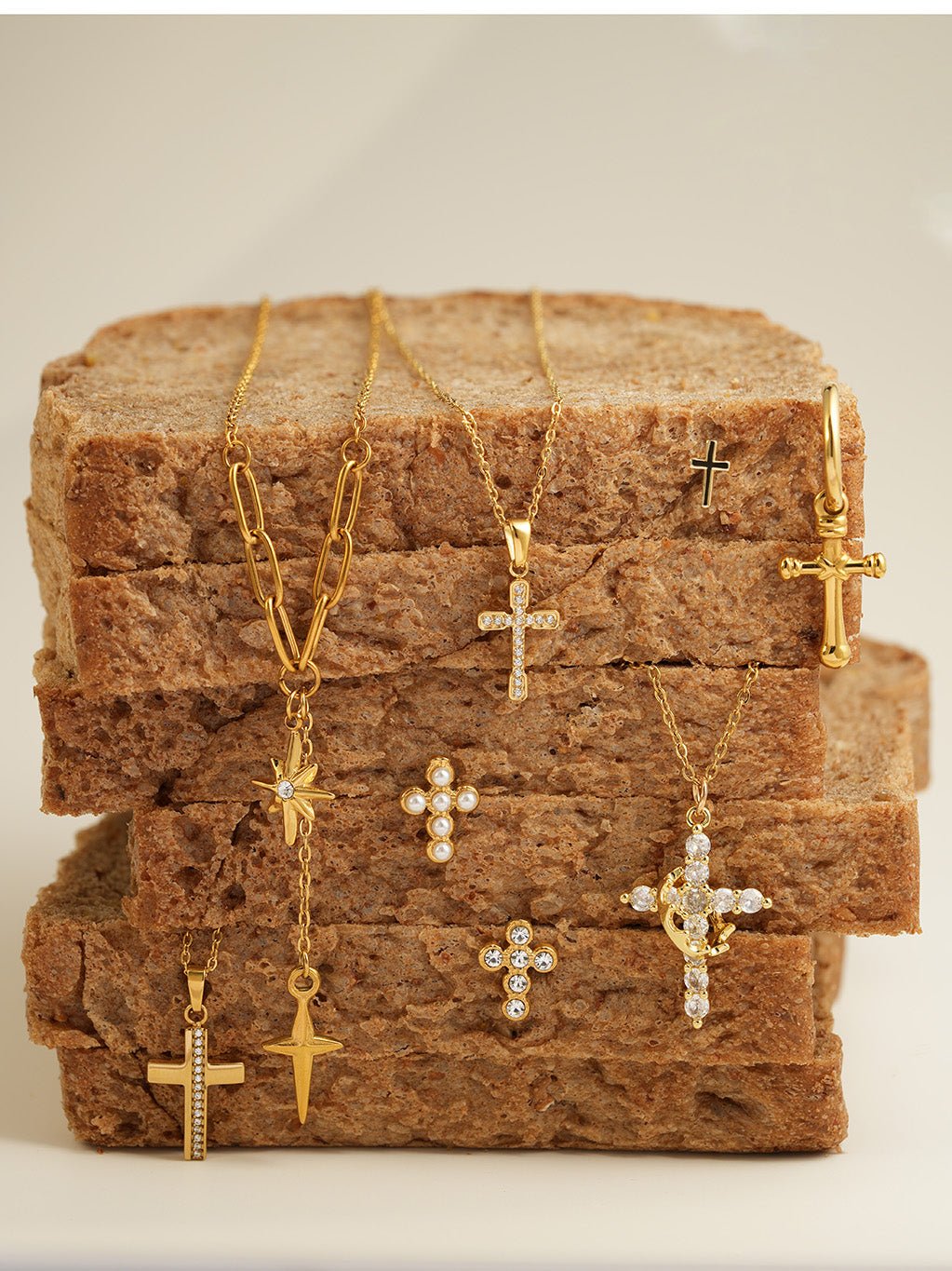 Shine Cross Ohrringe Gold - Dorose | Wasserresistent, kein Verfärben