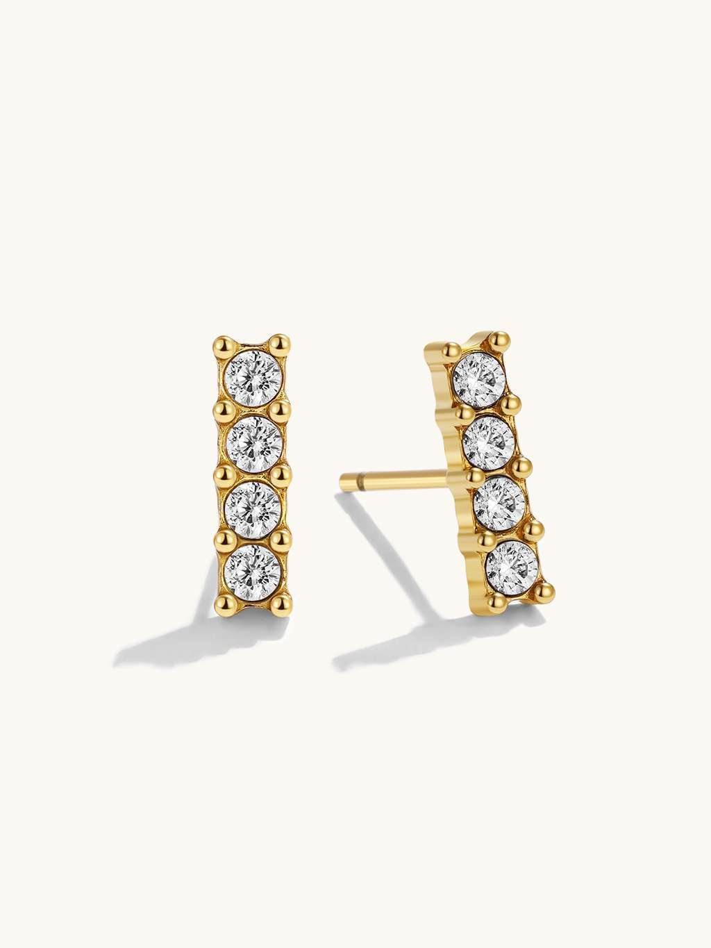 Shine Line Ohrringe Gold - Dorose | Wasserfester Schmuck, 18K vergoldet
