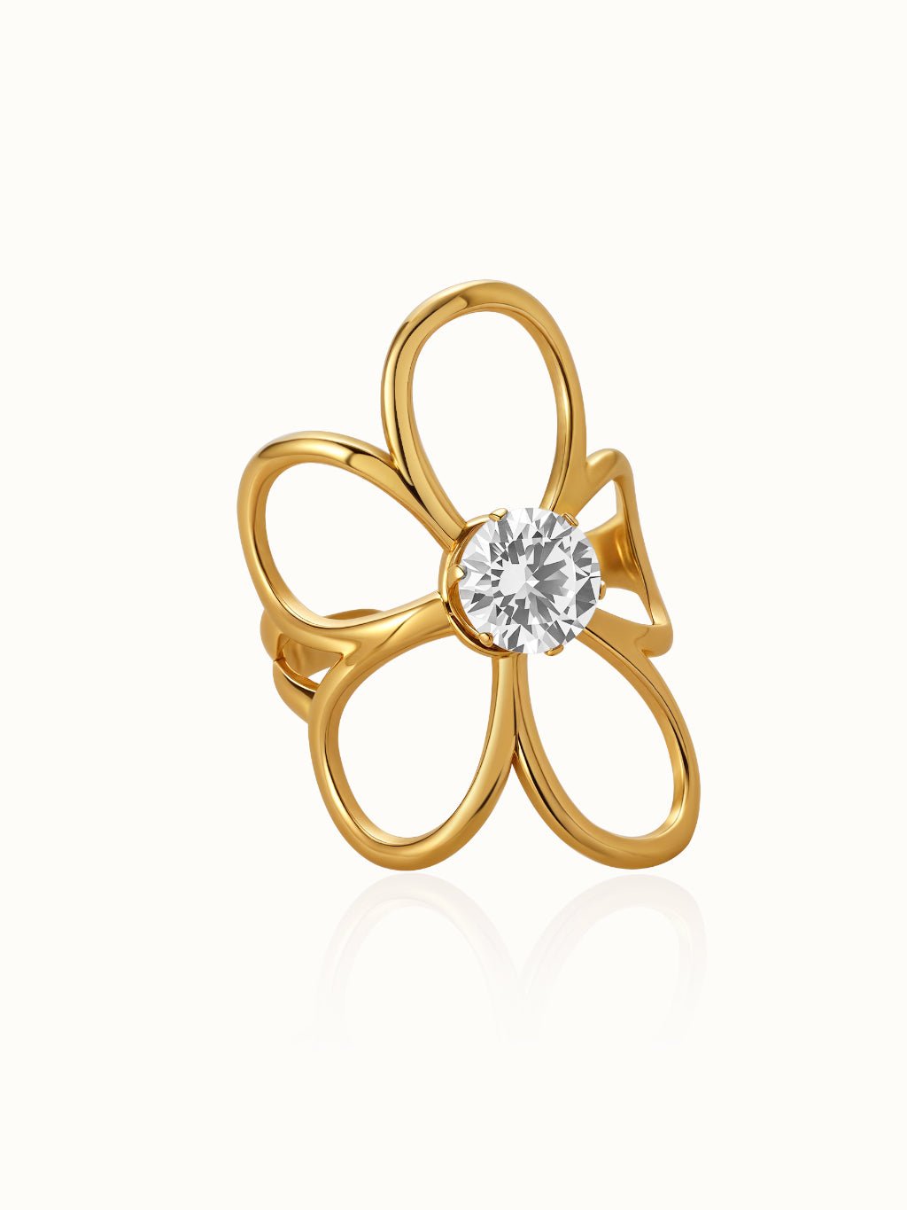 Shining Line Flower Ring Gold 55mm - Dorose | Wasserresistent, kein Verfärben