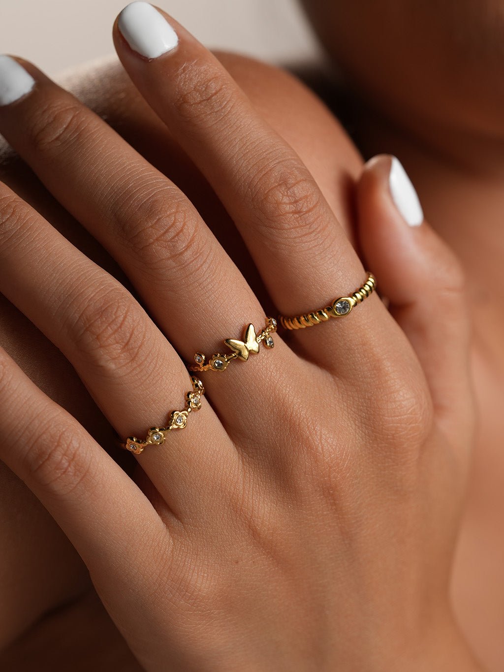 Shiny Butterfly Ring Gold 53mm - Dorose | Wasserresistent, kein Verfärben