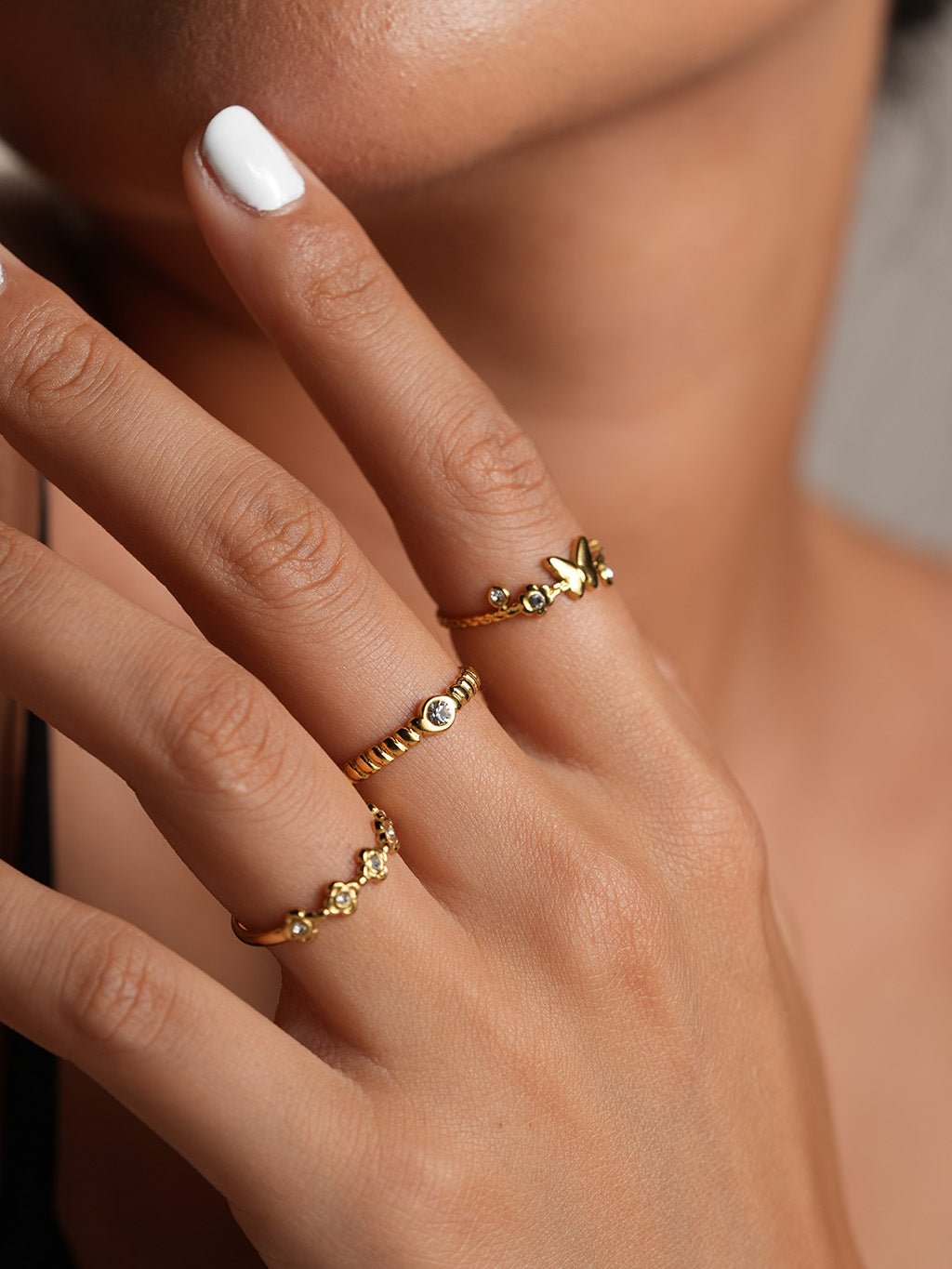 Shiny Butterfly Ring Gold 53mm - Dorose | Wasserresistent, kein Verfärben