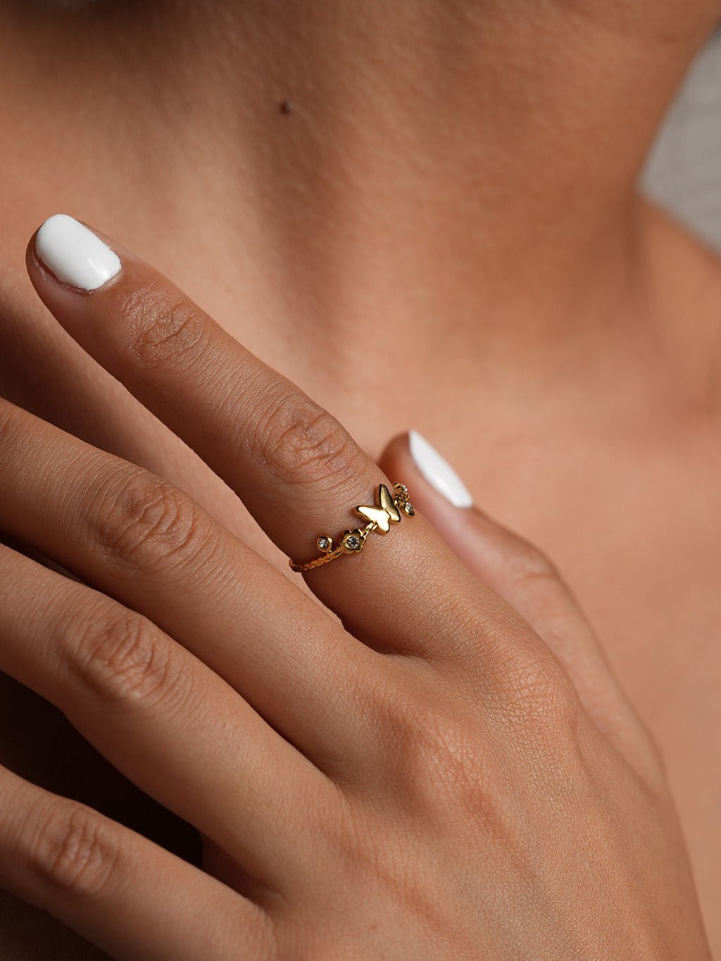 Shiny Butterfly Ring Gold 53mm - Dorose | Wasserresistent, kein Verfärben