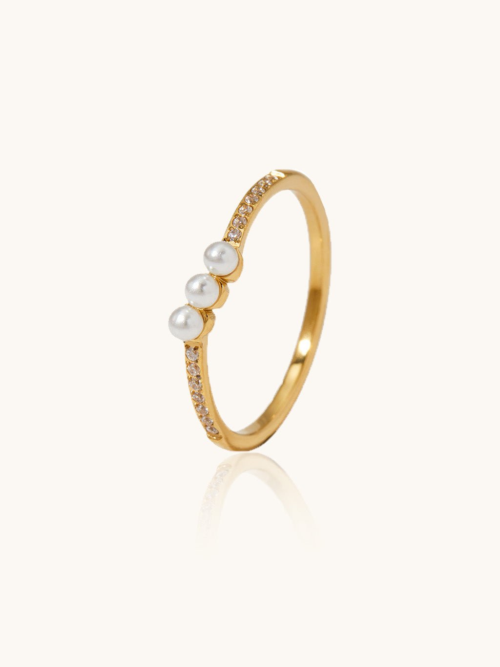 Silent Elegance Pearl Ring Gold - Dorose | Wasserfester Schmuck