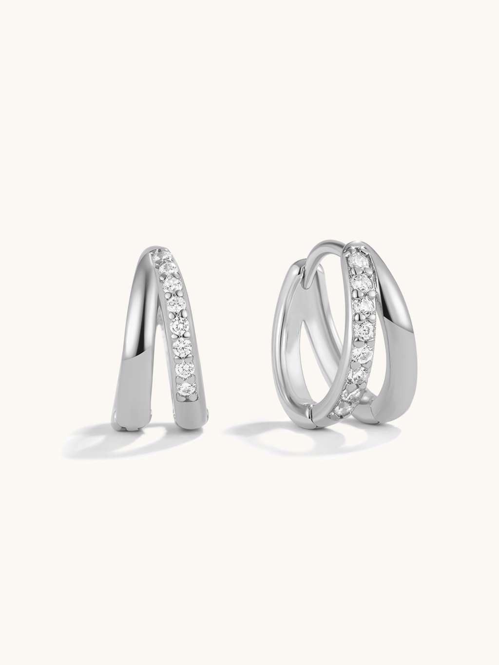 Single Glitter Hoop Ohrringe Gold & Silber 10mm - Dorose | Wasserfester Schmuck, 18K vergoldet