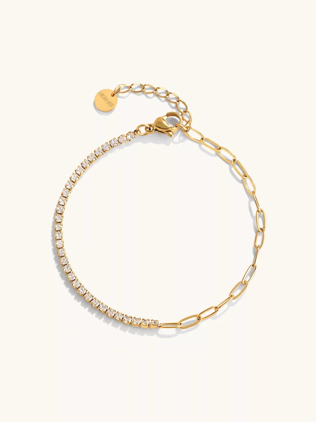 Slim Sparkling Armband Gold - Dorose | Wasserfester Schmuck, 18K vergoldet
