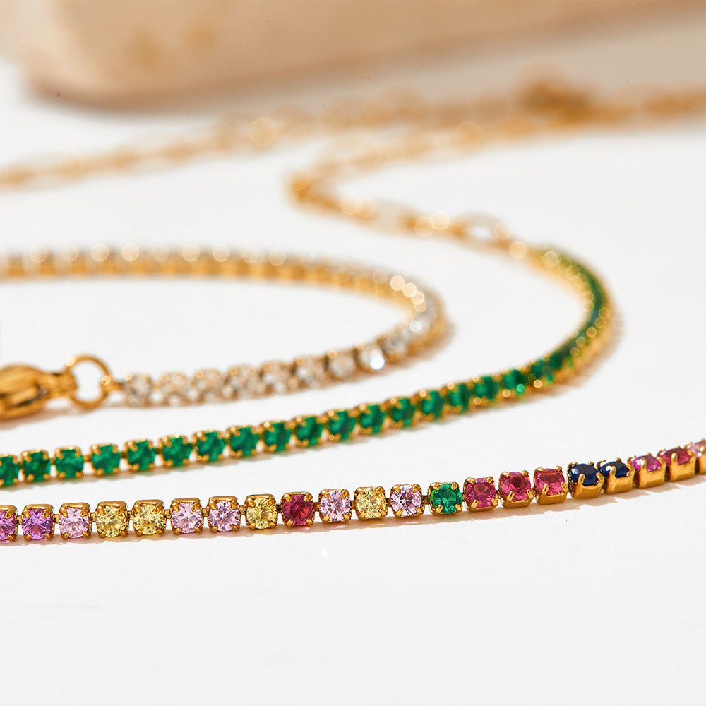 Slim Sparkling Armband Gold - Dorose | Wasserfester Schmuck