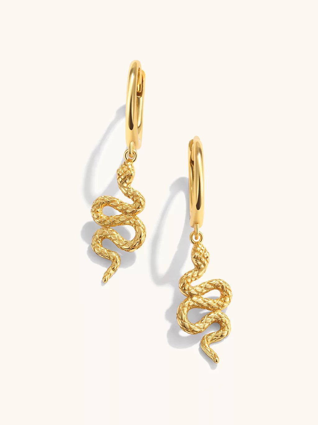 Snake Ohrringe Gold - Dorose | Wasserfester Schmuck, 18K vergoldet