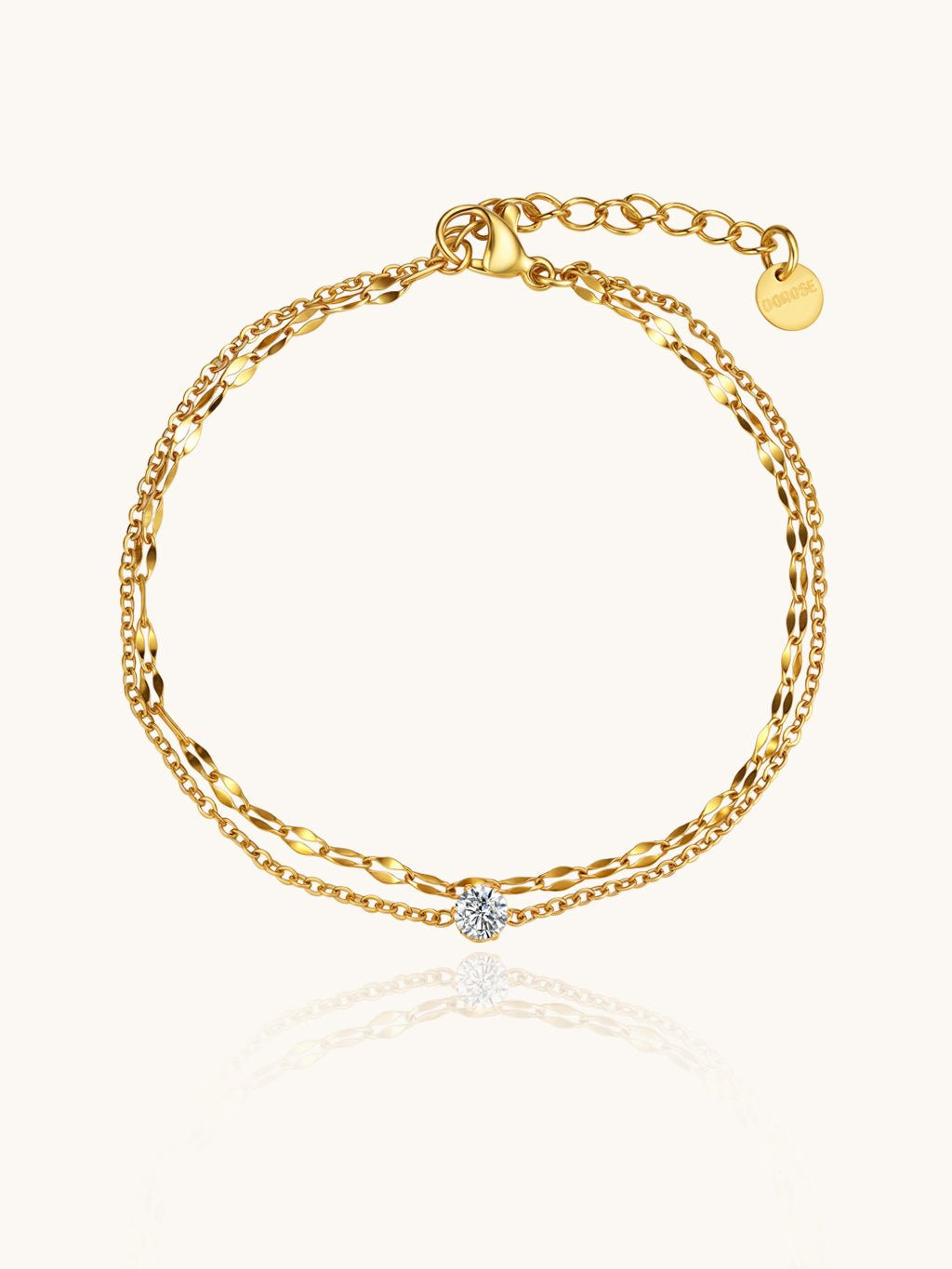 Sparkle Double - layered Armband Gold - Dorose | Wasserresistent, kein Verfärben