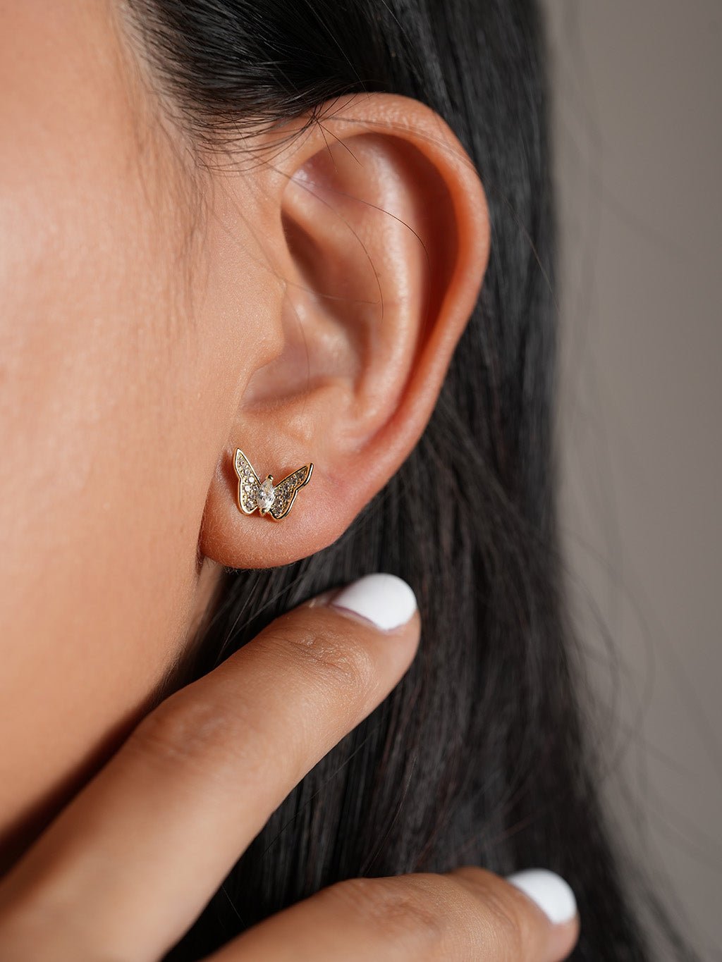 Sparkling Butterfly Studs Gold - Dorose | Wasserresistent, kein Verfärben