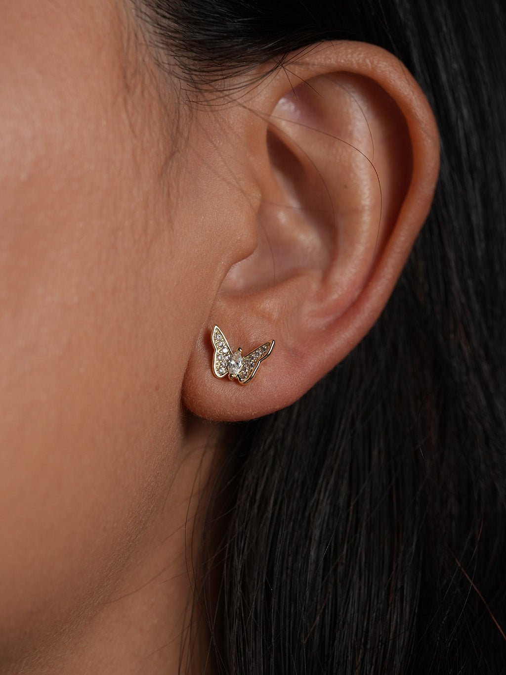 Sparkling Butterfly Studs Gold - Dorose | Wasserresistent, kein Verfärben
