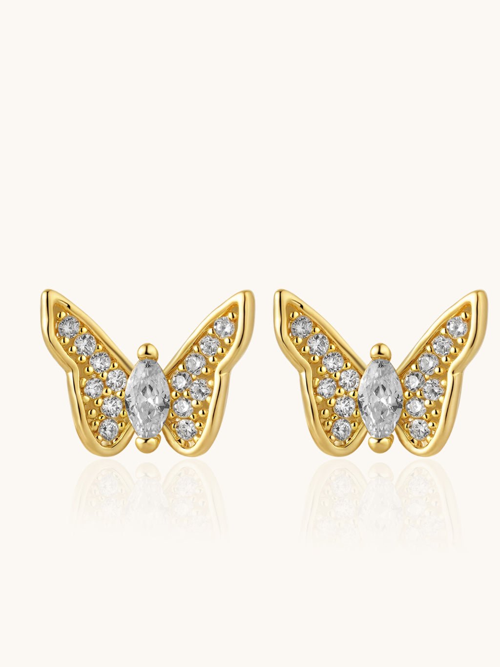 Sparkling Butterfly Studs Gold - Dorose | Wasserresistent, kein Verfärben