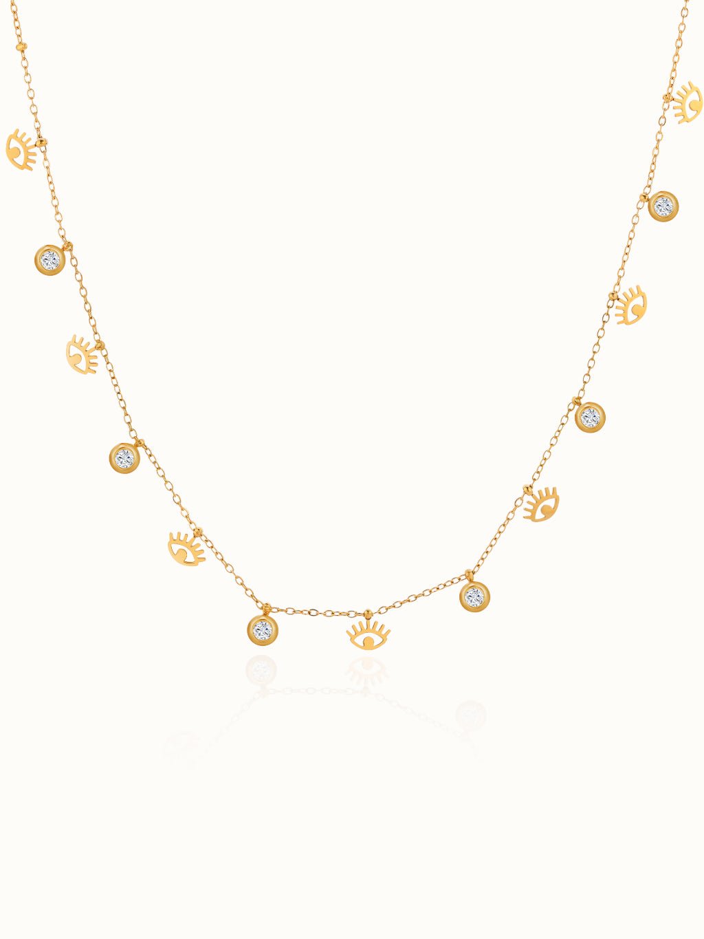 Sparkling Eyes Kette Gold - Dorose | Wasserresistent, kein Verfärben