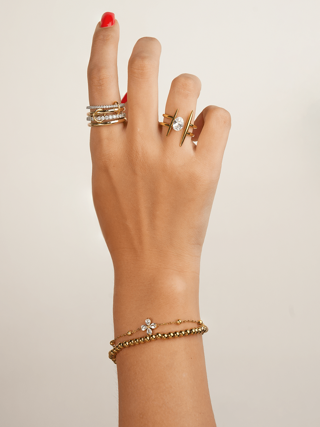 Sparkling Flower Armband Gold - Dorose | Wasserresistent, kein Verfärben