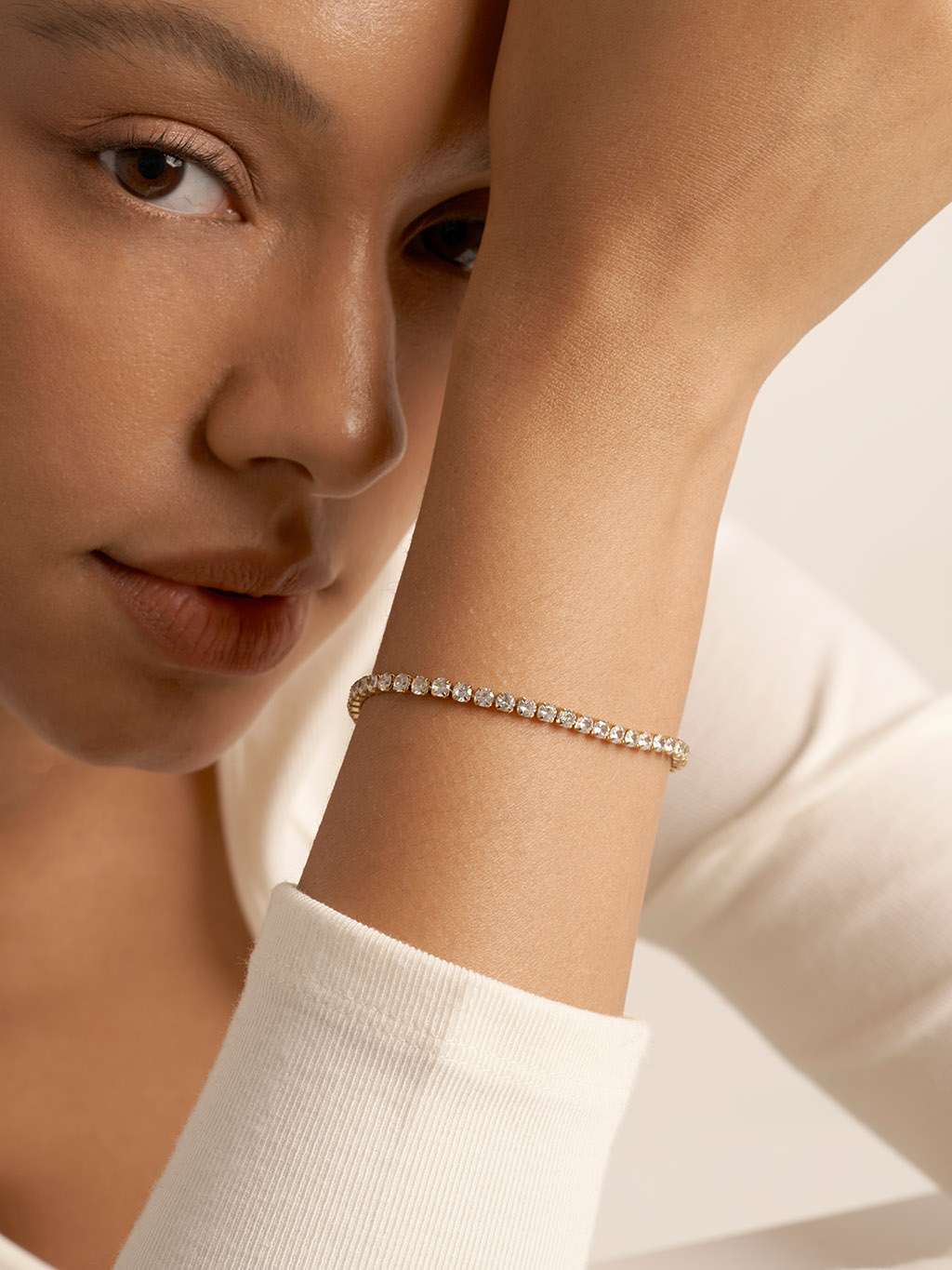 Sparkling Halskette & Armband Schmuck Set - Dorose | Wasserfester Schmuck, 18K vergoldet