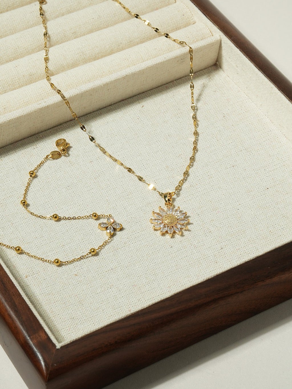 Sparkling Sunflower Kette Gold - Dorose | Wasserresistent, kein Verfärben