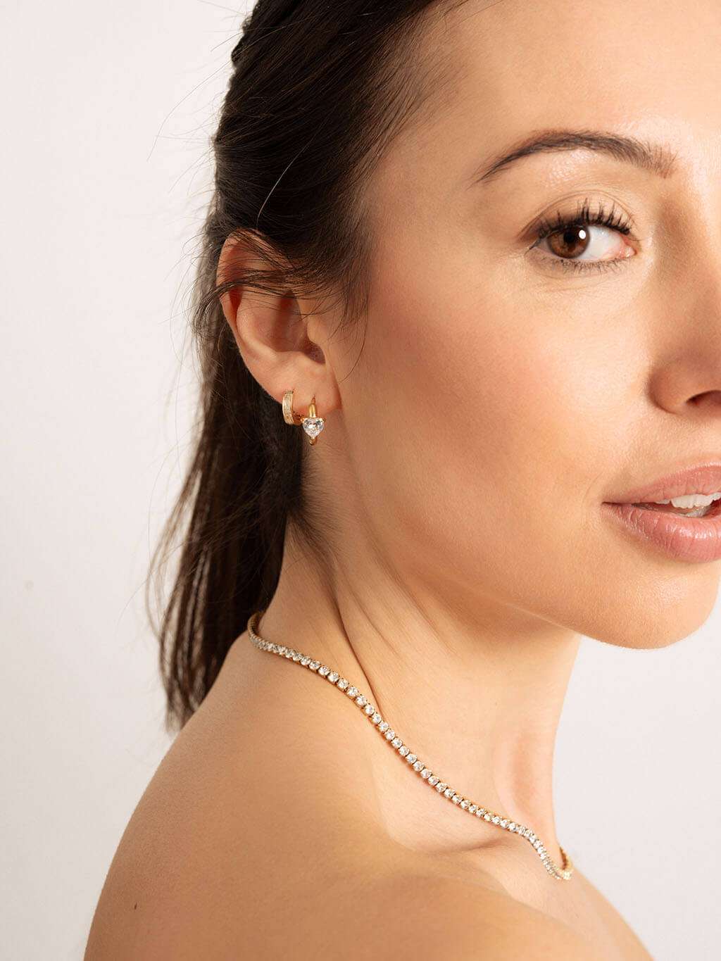Sparkling Tennis Kette Gold - Dorose | Wasserfester Schmuck, 18K vergoldet