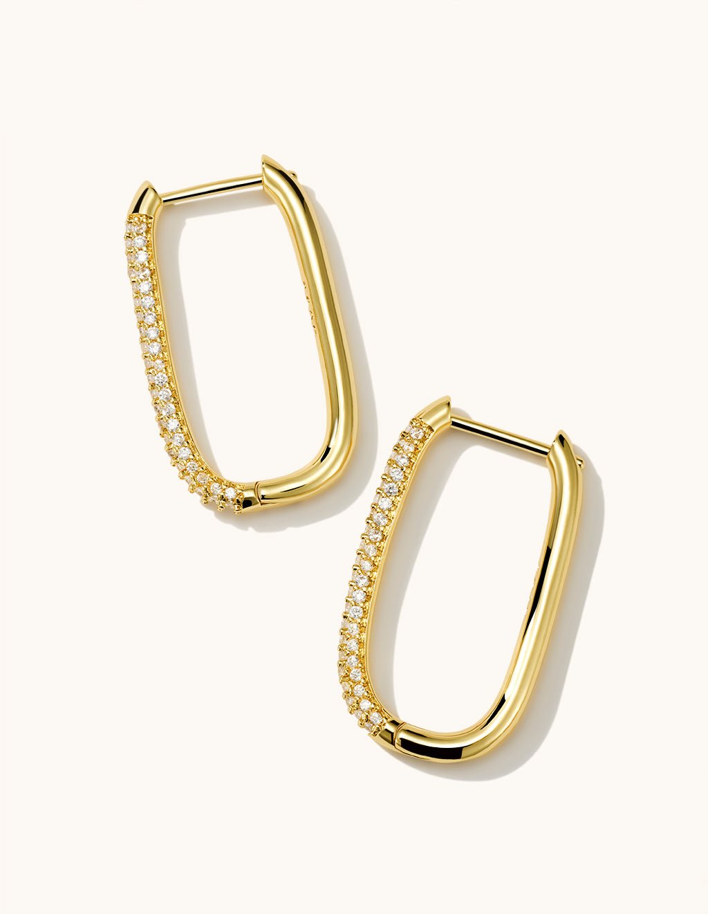 Square Hoop Ohrringe Gold Large - Dorose | Wasserfester Schmuck, 18K vergoldet