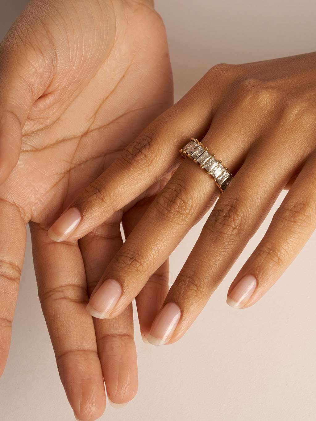 Square Ring mit Zirkonia Gold - Dorose | Wasserfester Schmuck, 18K vergoldet