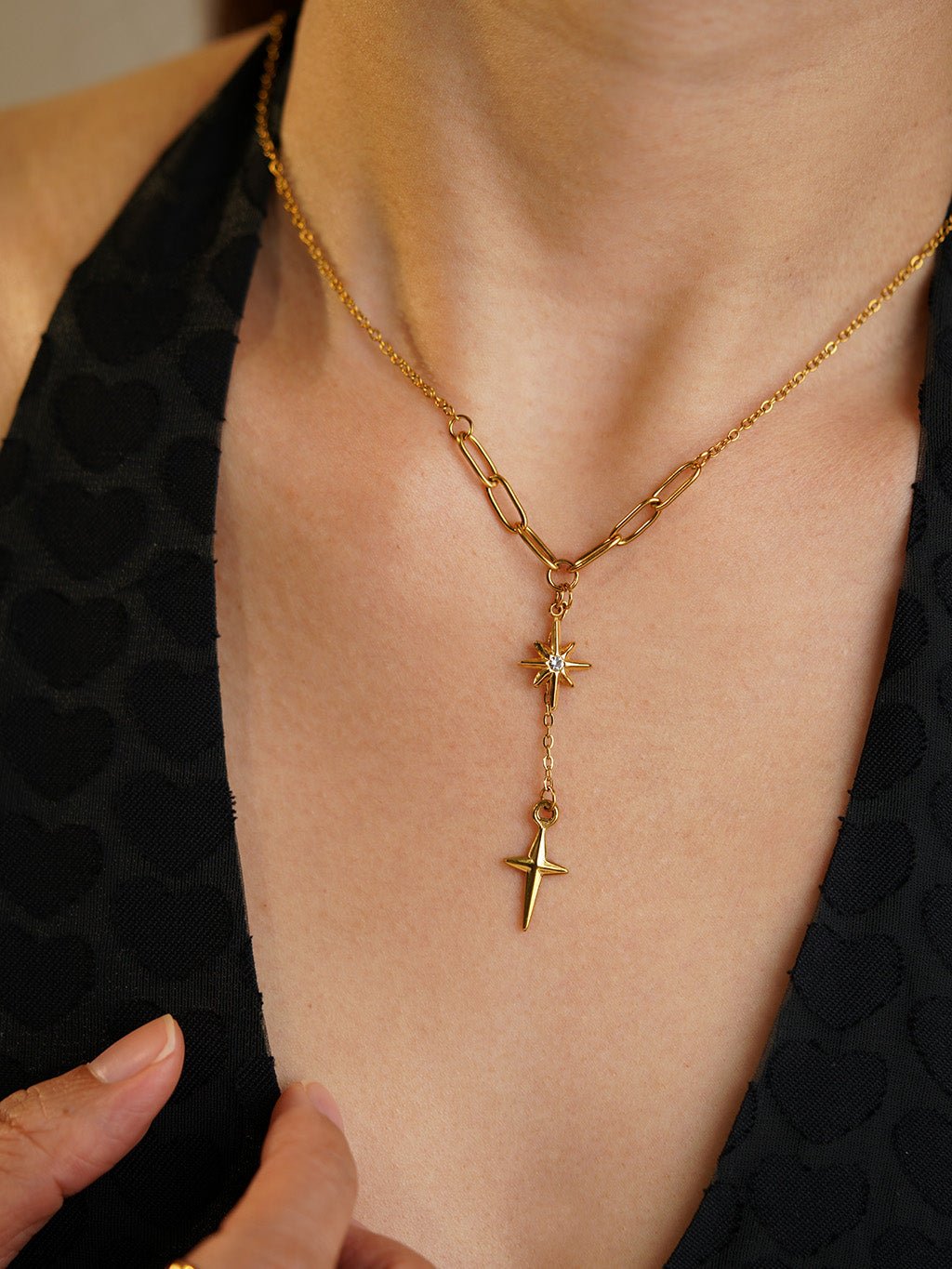 Star Drop Y - Kette Gold - Dorose | Wasserresistent, kein Verfärben