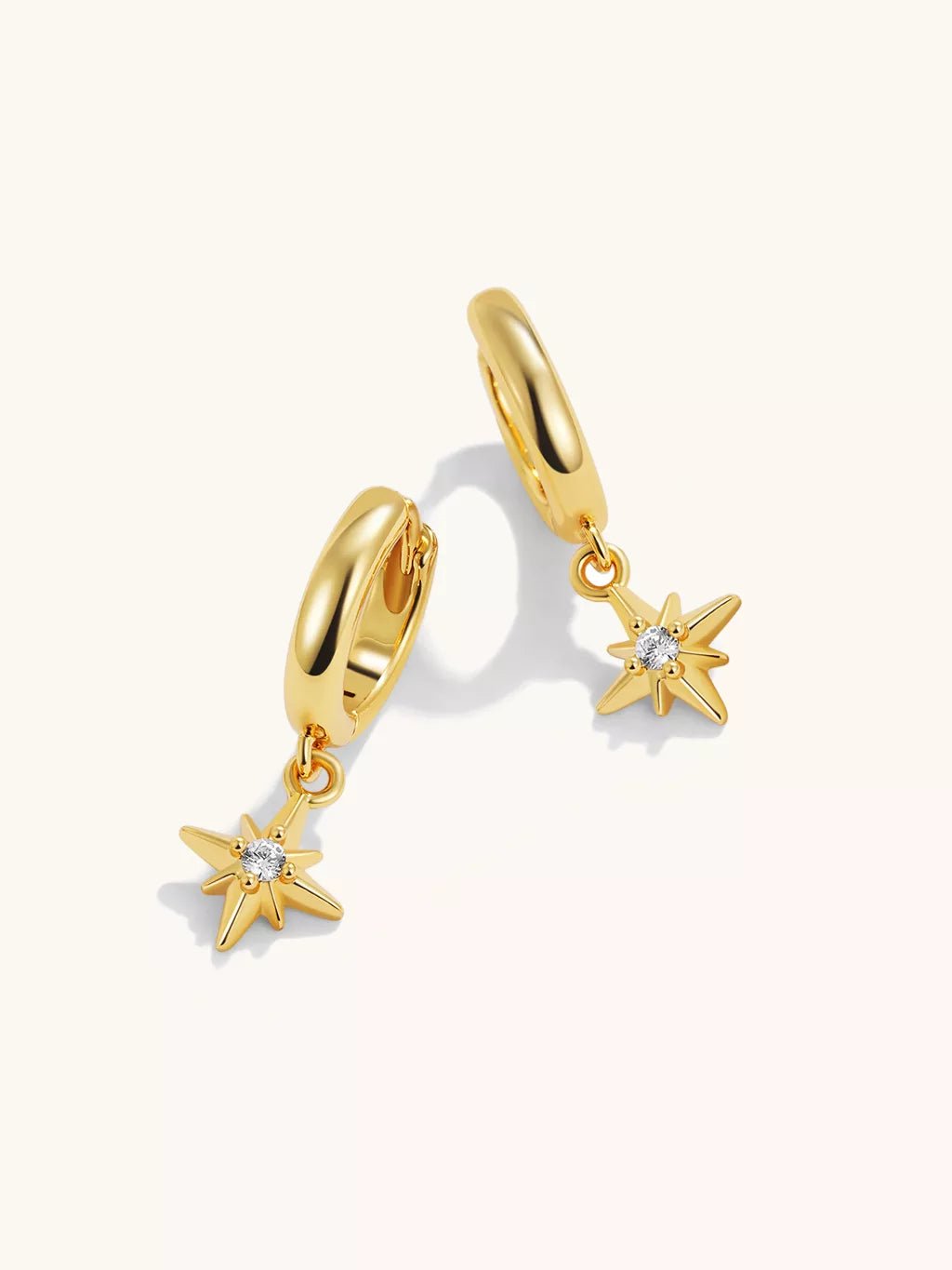 Star Hoop Ohrringe Gold 8,8mm - Dorose | Wasserfester Schmuck, 18K vergoldet
