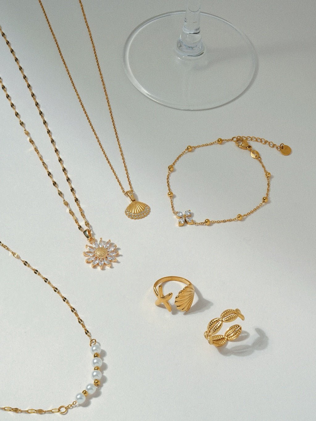 Star Seashell Ring Gold - Dorose | Wasserresistent, kein Verfärben