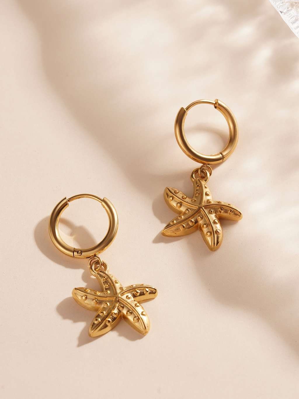 Starfish Ohrringe Gold 10,5mm - Dorose | Wasserfester Schmuck, 18K vergoldet