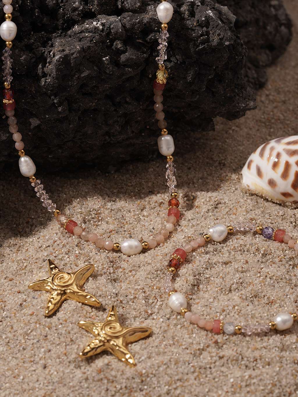 Starfish Ohrstecker Gold - Dorose | Wasserfester Schmuck, 18K vergoldet