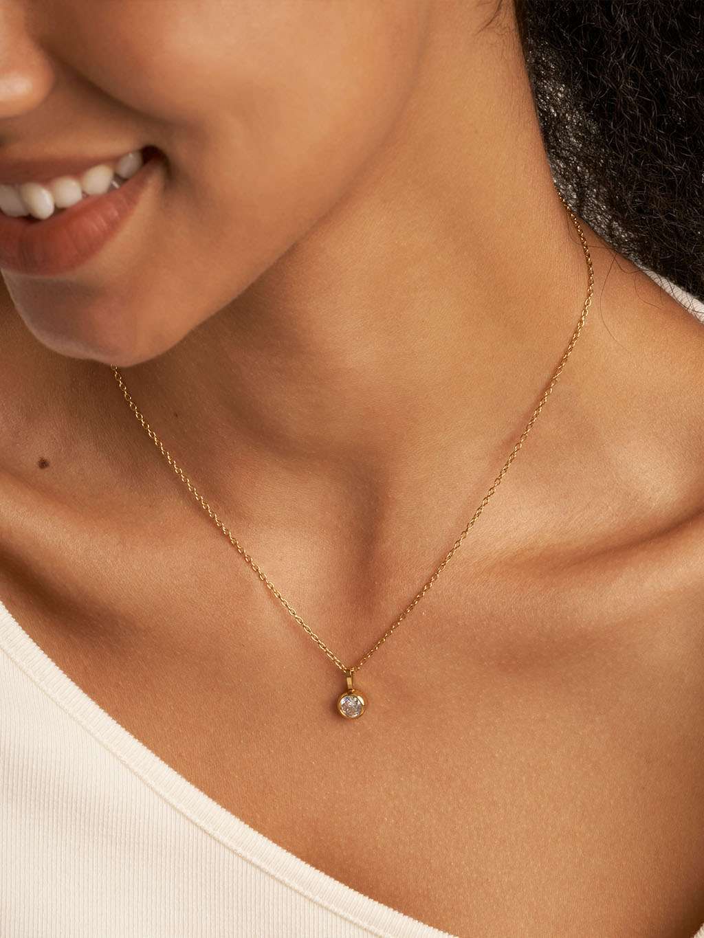 Stellar Halskette mit Zirkonia Gold - Dorose | Wasserfester Schmuck, 18K vergoldet