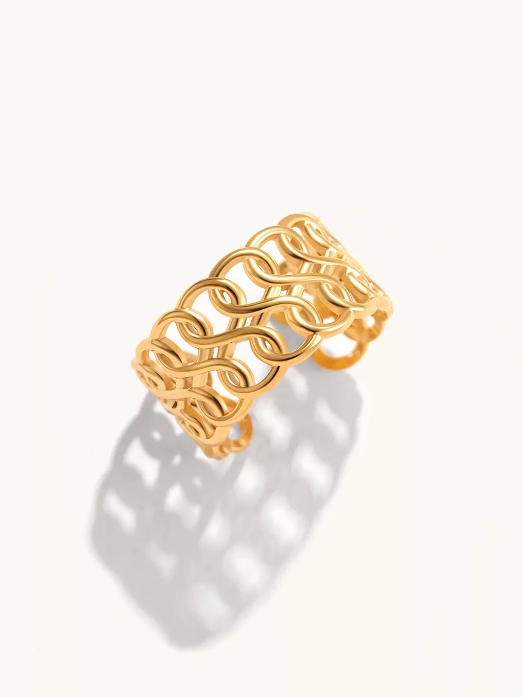 Strong Bond Verstellbarer Ring Gold - Dorose | Wasserresistent, kein Verfärben