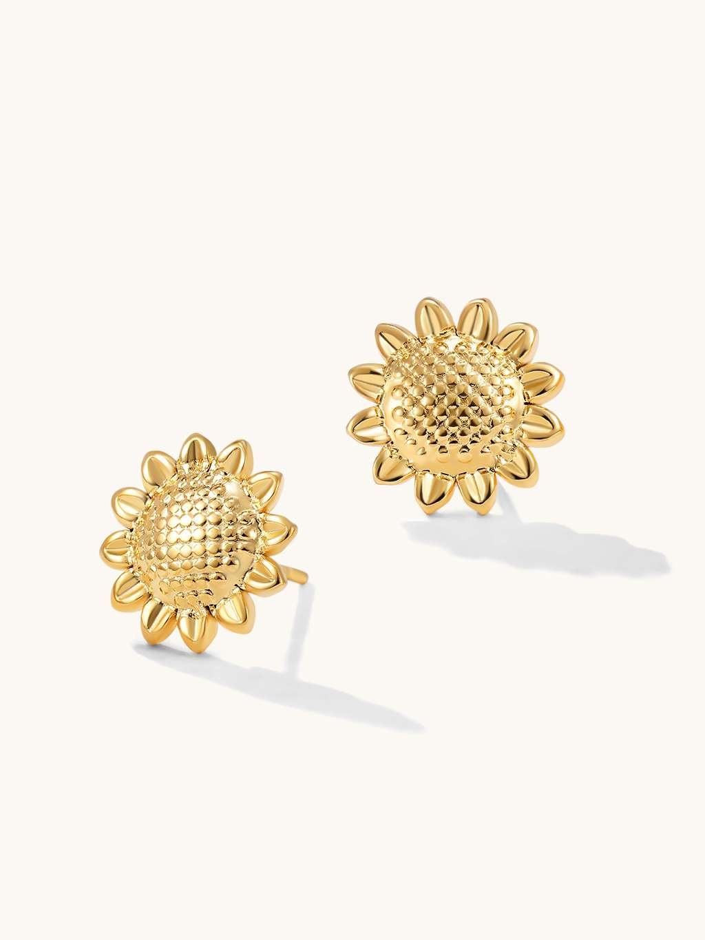 Sunflower Ohrstecker Gold - Dorose | Wasserfester Schmuck, 18K vergoldet