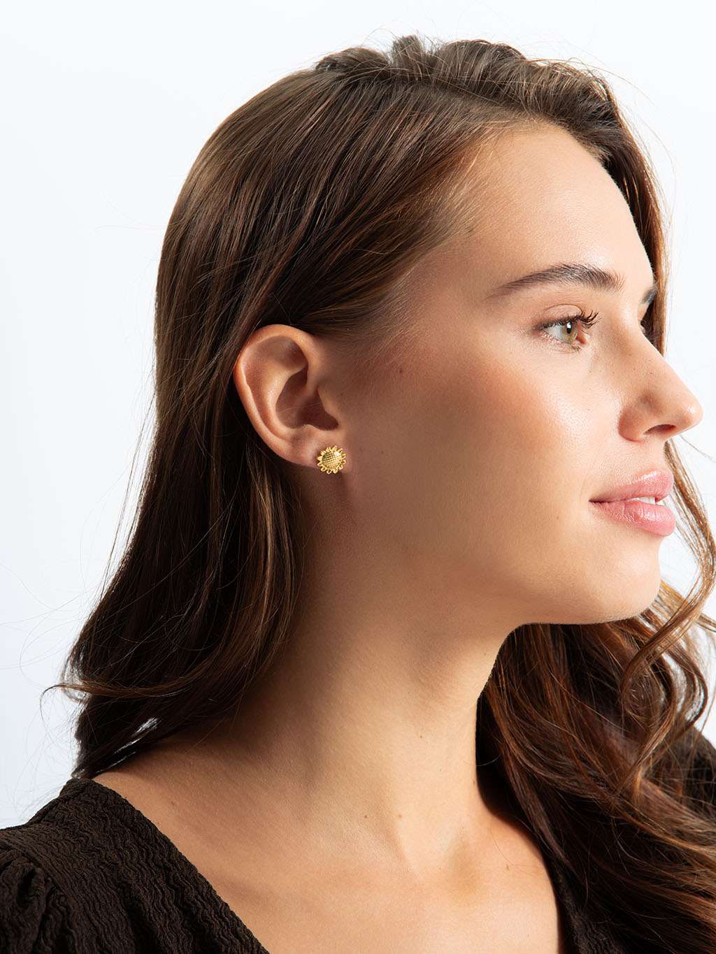 Sunflower Ohrstecker Gold - Dorose | Wasserfester Schmuck, 18K vergoldet