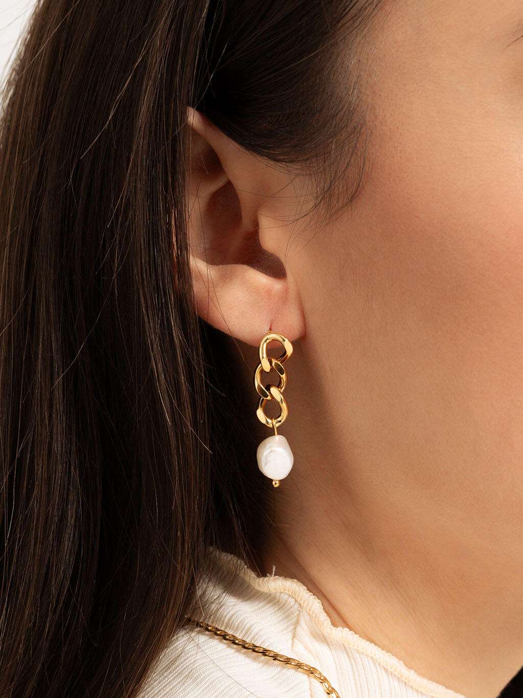 Sunset Pearl Ohrringe Gold - Dorose | Wasserfester Schmuck, 18K vergoldet